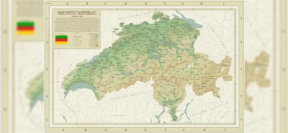 Mapa Republiki Helweckiej